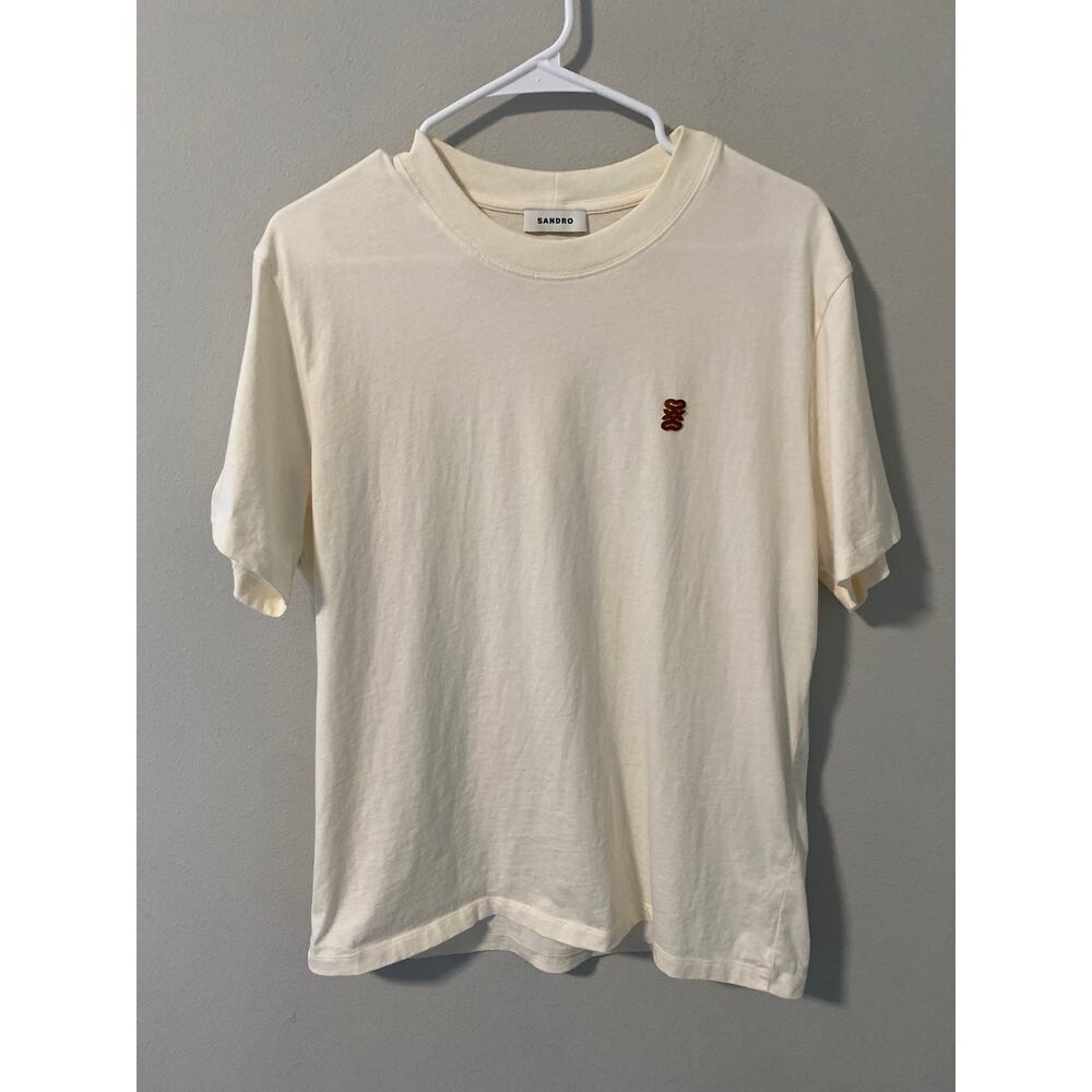 Sandro Paris 100% Cotton Crew Neck Sweater Women's Medium